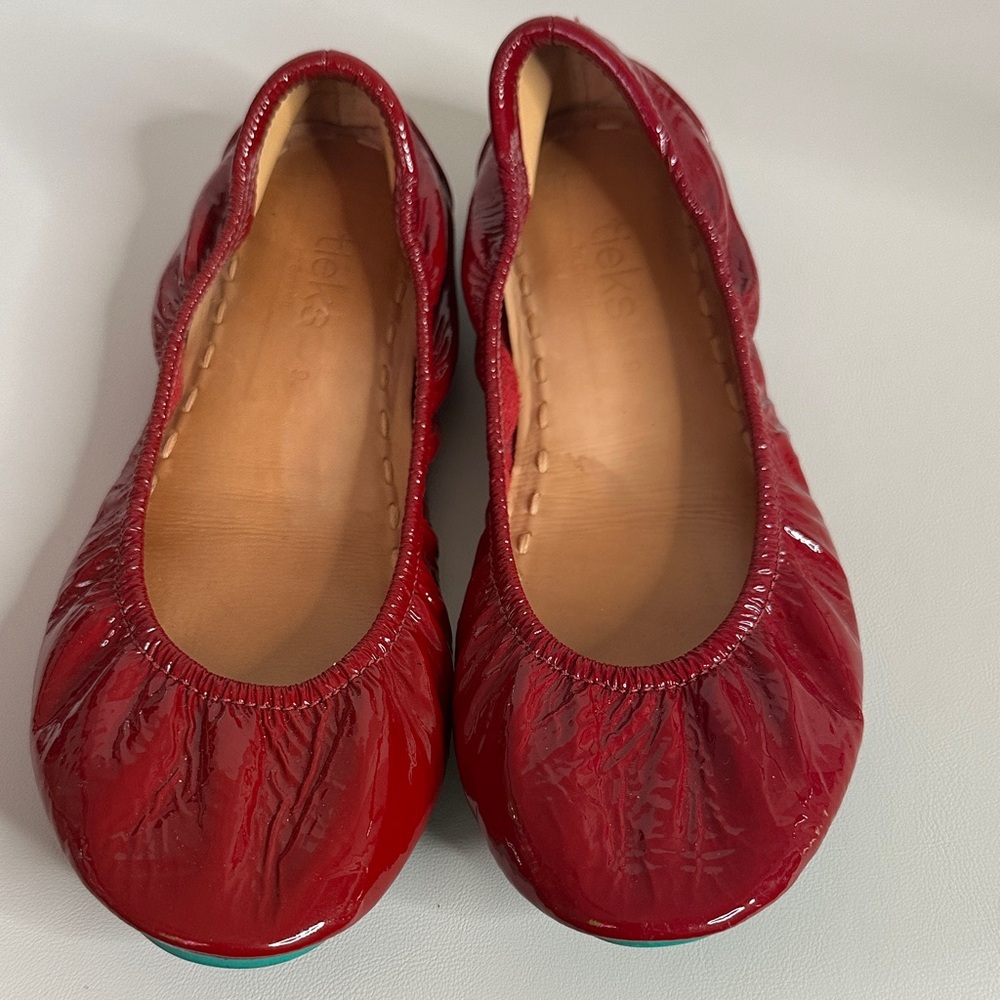 Tieks Shiny Red Flats